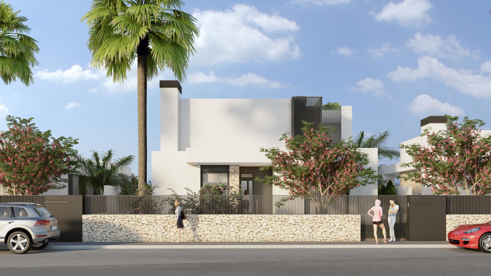Garden space on 515m2 private plot, new-build villa, Algorfa