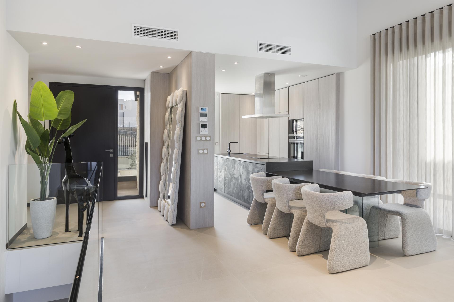 Floor finish detail inside new-build villa, Algorfa