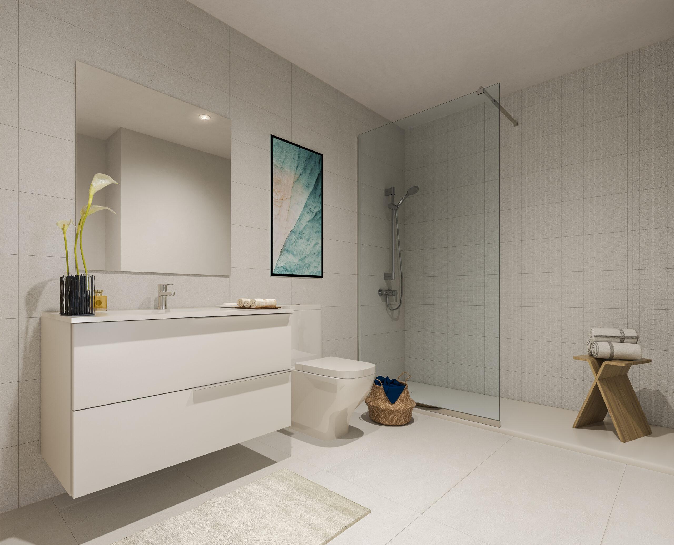 Second bathroom in 2-bedroom top-floor penthouse, Valle Romano Golf, Estepona
