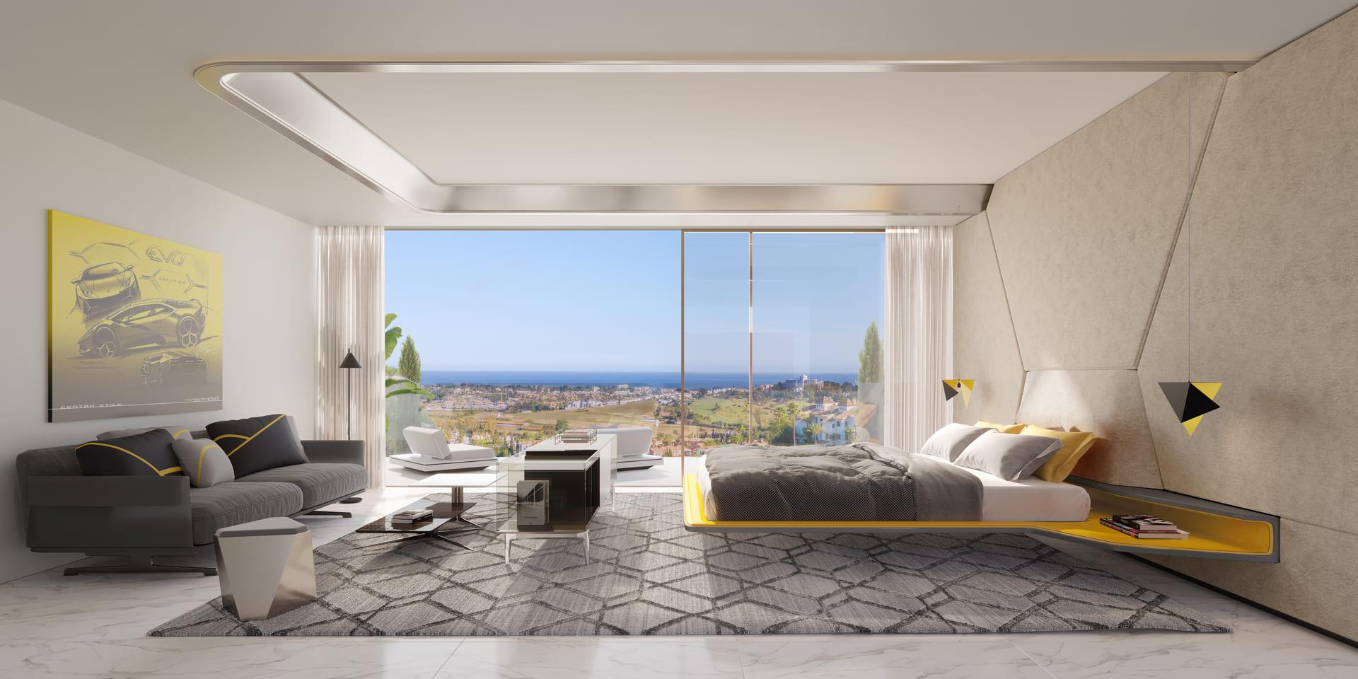 Underground garage interior of new-build villa, El Paraíso, Benahavis