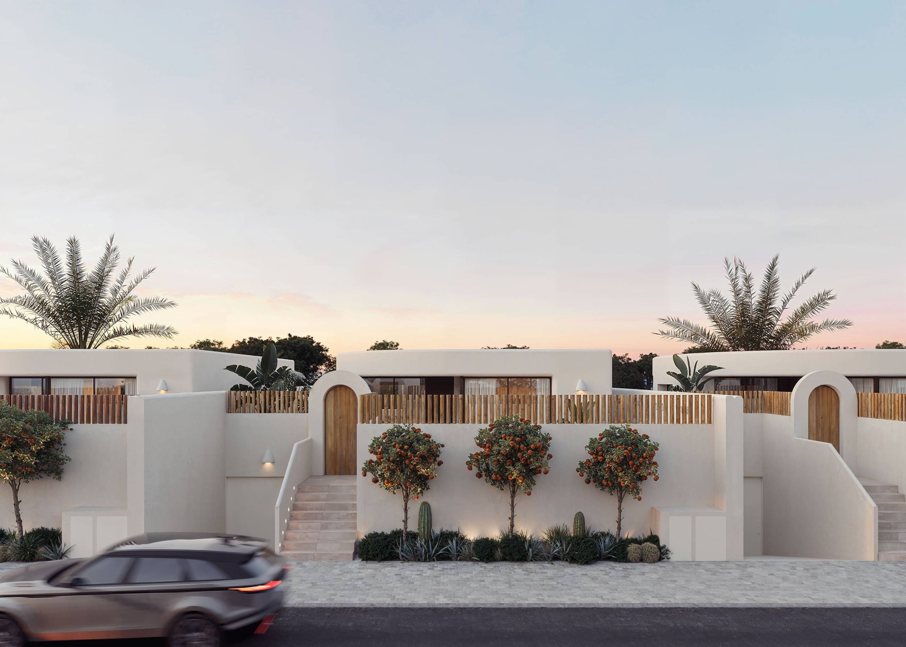 Plot boundary and land surrounding new-build villa, Algorfa, Alicante