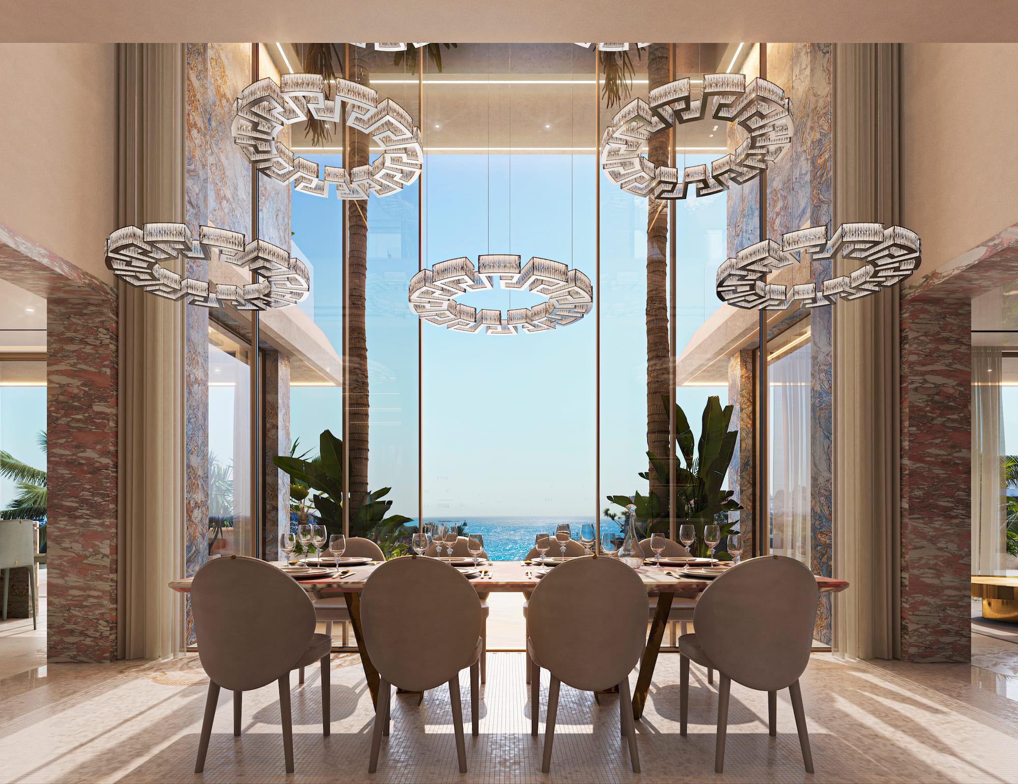 Covered terrace with outdoor seating in 5-bedroom villa, Puerto, Marbella