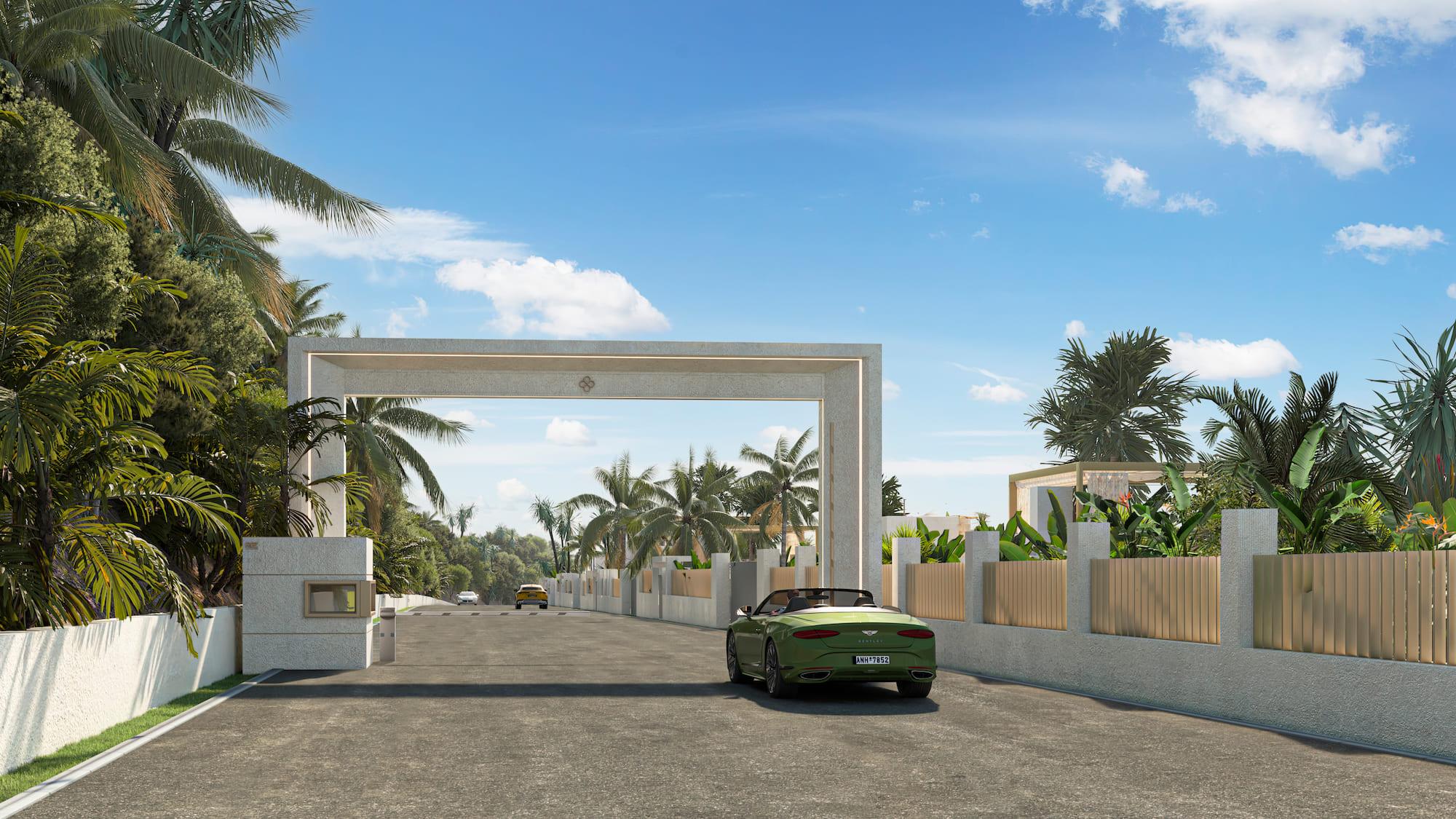 Roof solarium with outdoor seating area in new-build villa, Puerto, Marbella