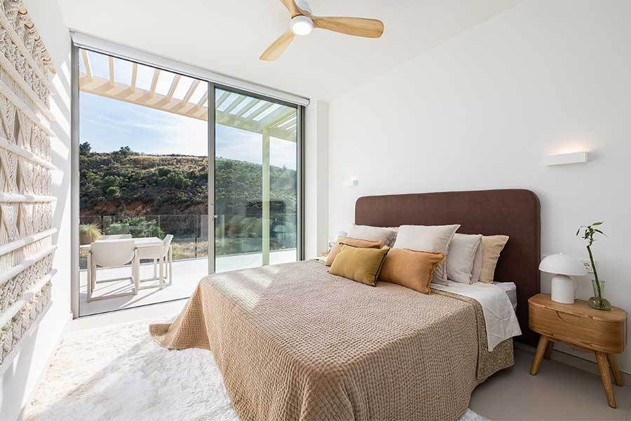 Interior living space showing layout in new-build villa, El Higuerón
