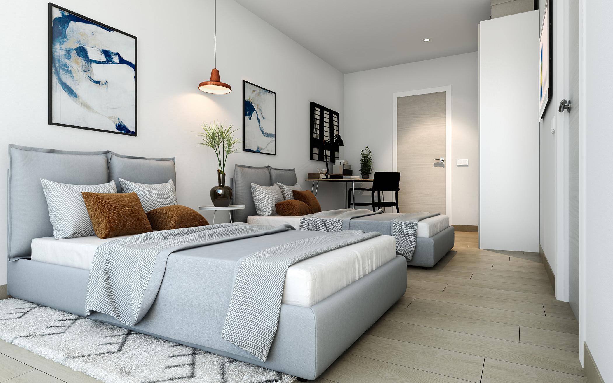 Second bedroom in 3-bedroom new-build villa, Tossal Gros, Denia