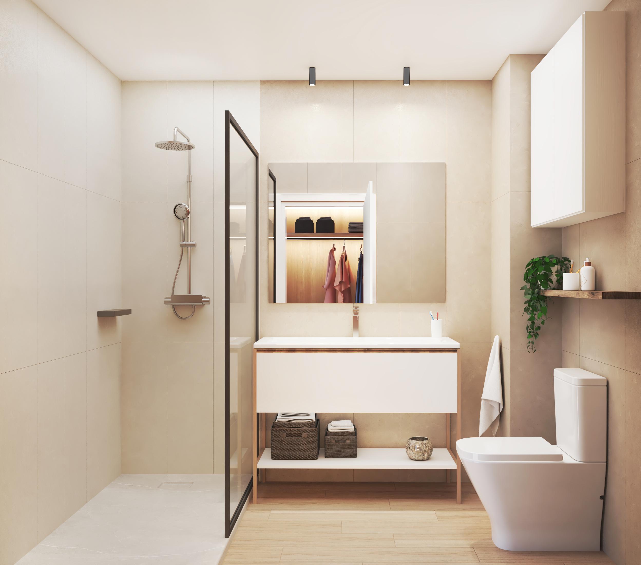 Built-in wardrobe interior in bedroom of new-build penthouse, Campanillas