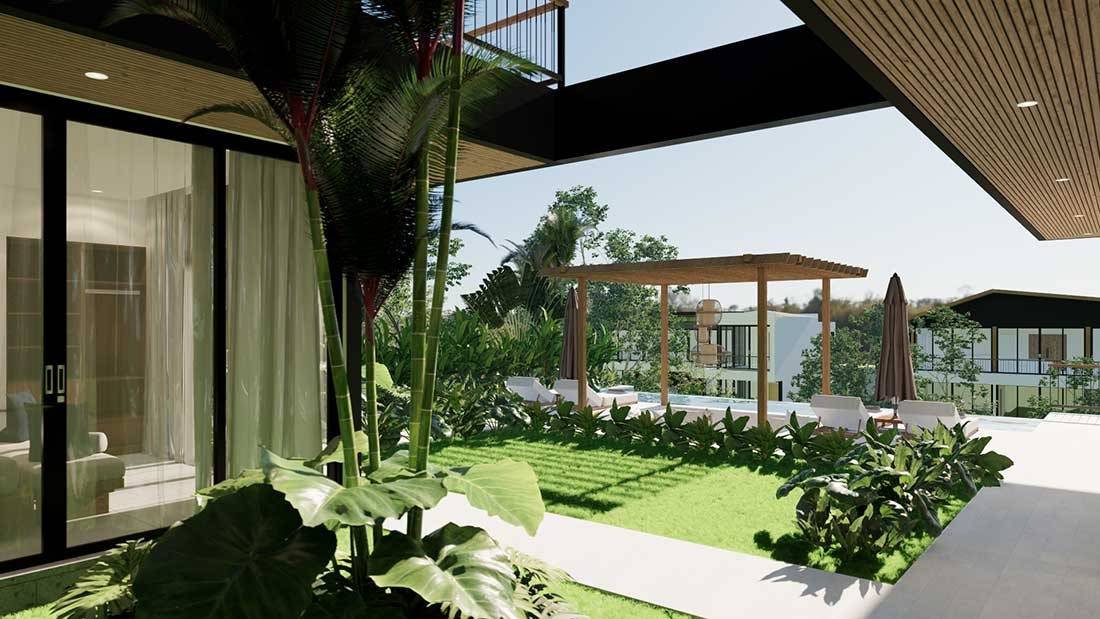 Private pool area of 5-bathroom villa in Tabanan, Bali