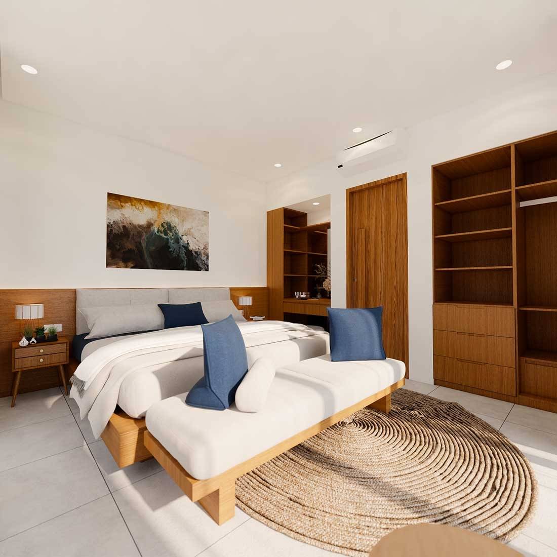 Balcony on upper floor of 2-storey villa in Tabanan, Bali