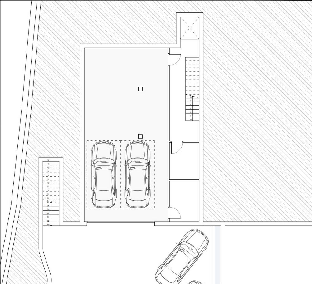 Site plan showing plot boundaries and building footprint of 4-bedroom villa in Altea Hills, Altea