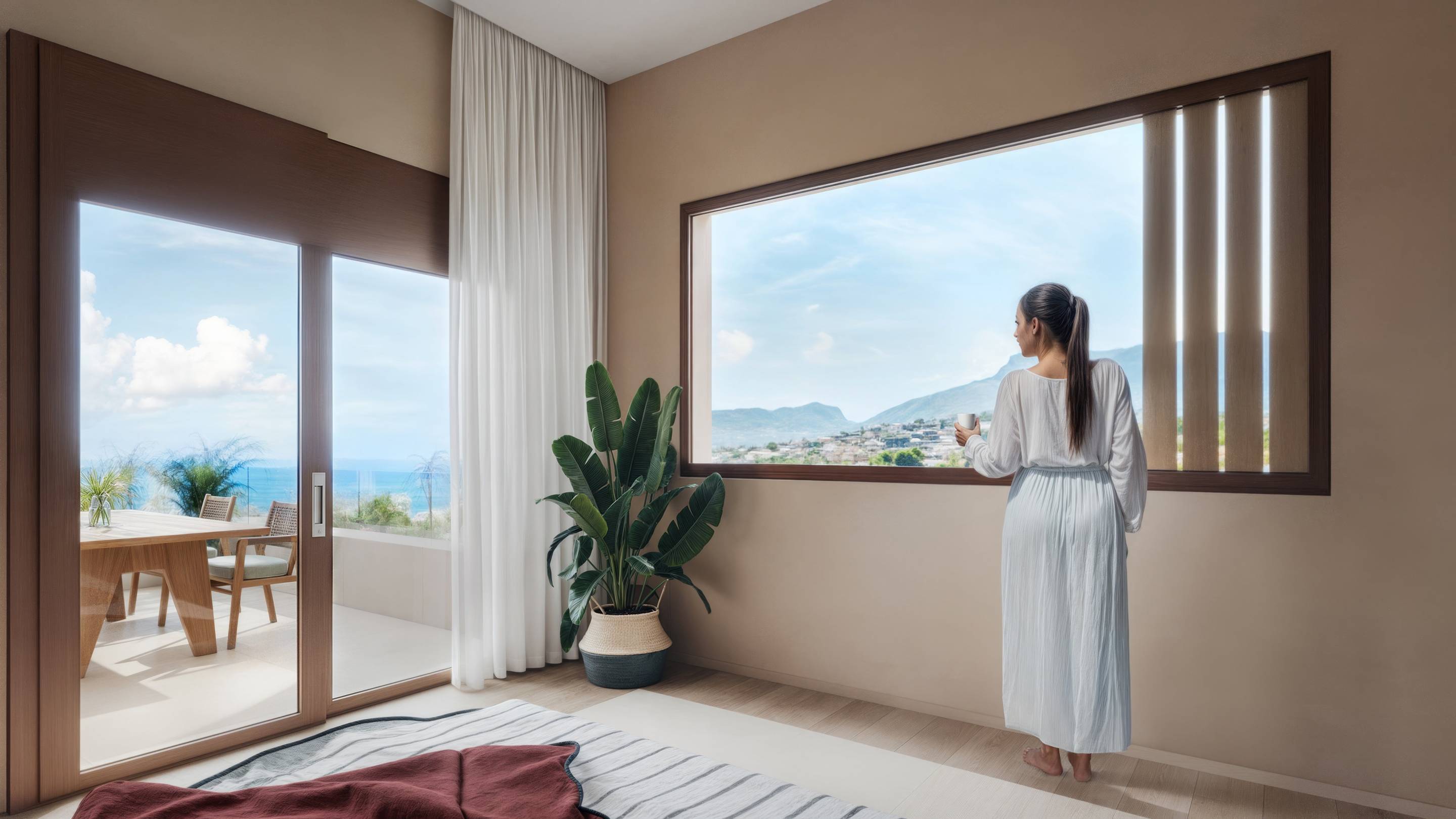 Hallway and interior finish in 3-bedroom new-build villa, Cometa-Carrió, Calpe