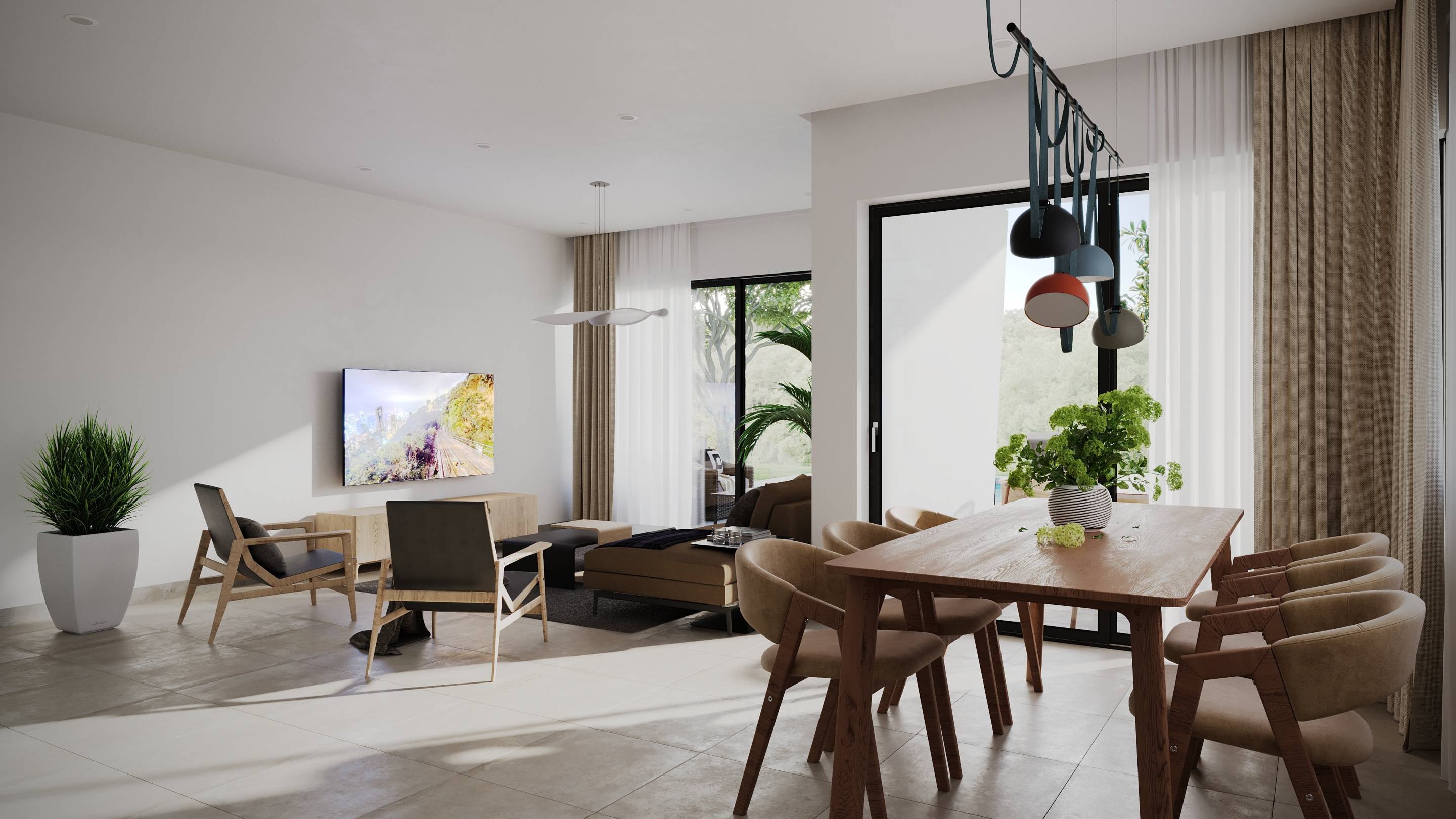 Plot boundary and garden of new-build villa, Cometa-Carrió, Calpe