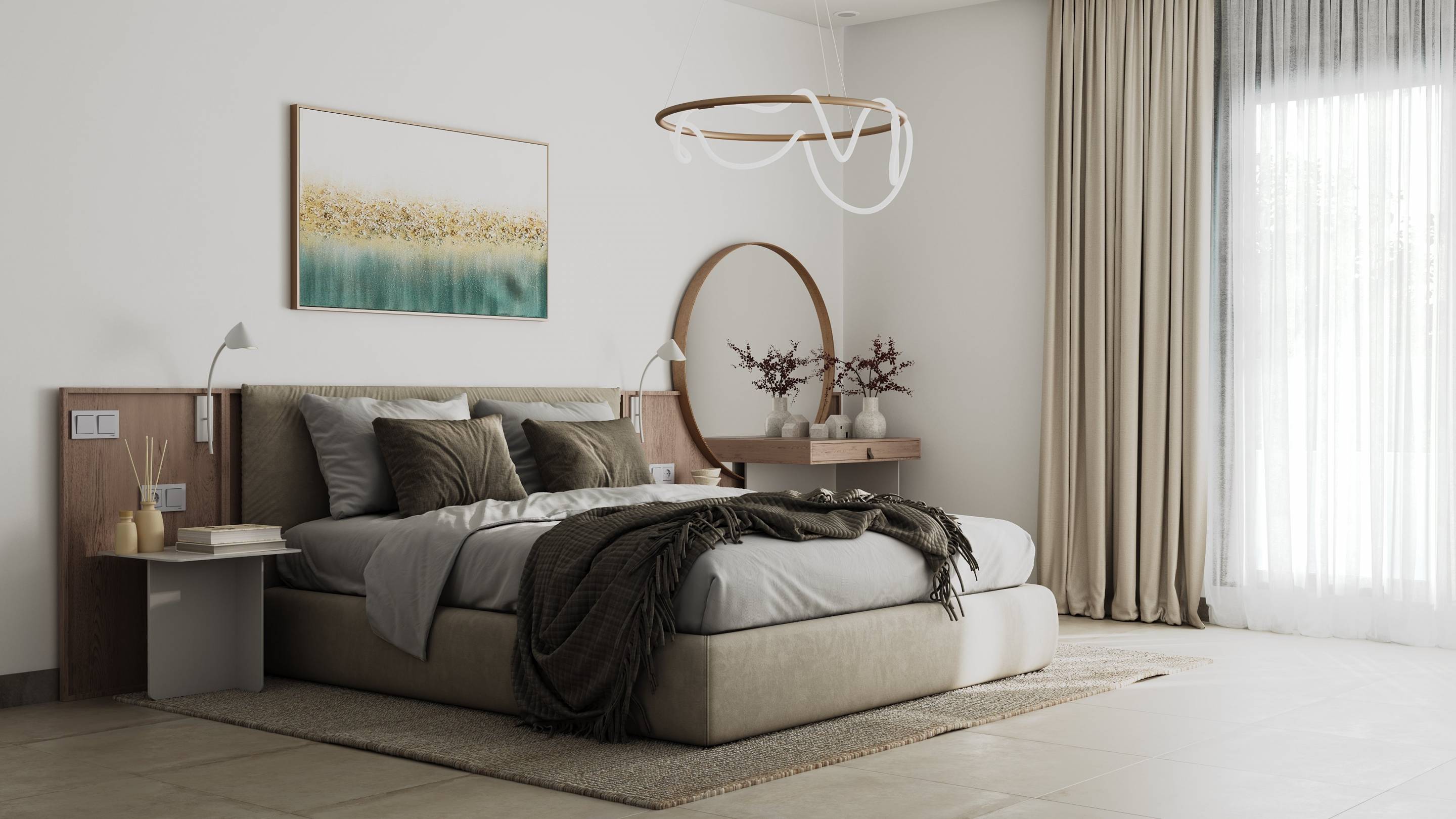 Third bedroom in 3-bedroom new-build villa, Cometa-Carrió, Calpe