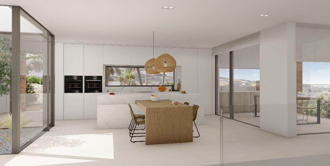 Private pool and garden at new-build villa, Alto de los Monteros, Marbella