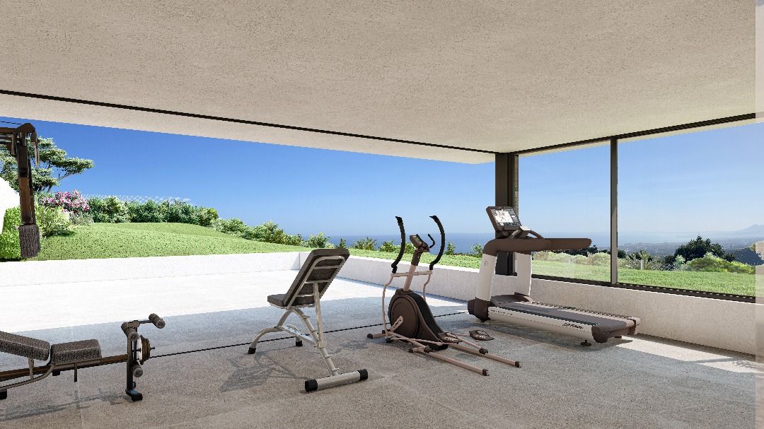 Open-plan living area in 4-bedroom new-build villa, Alto de los Monteros, Marbella
