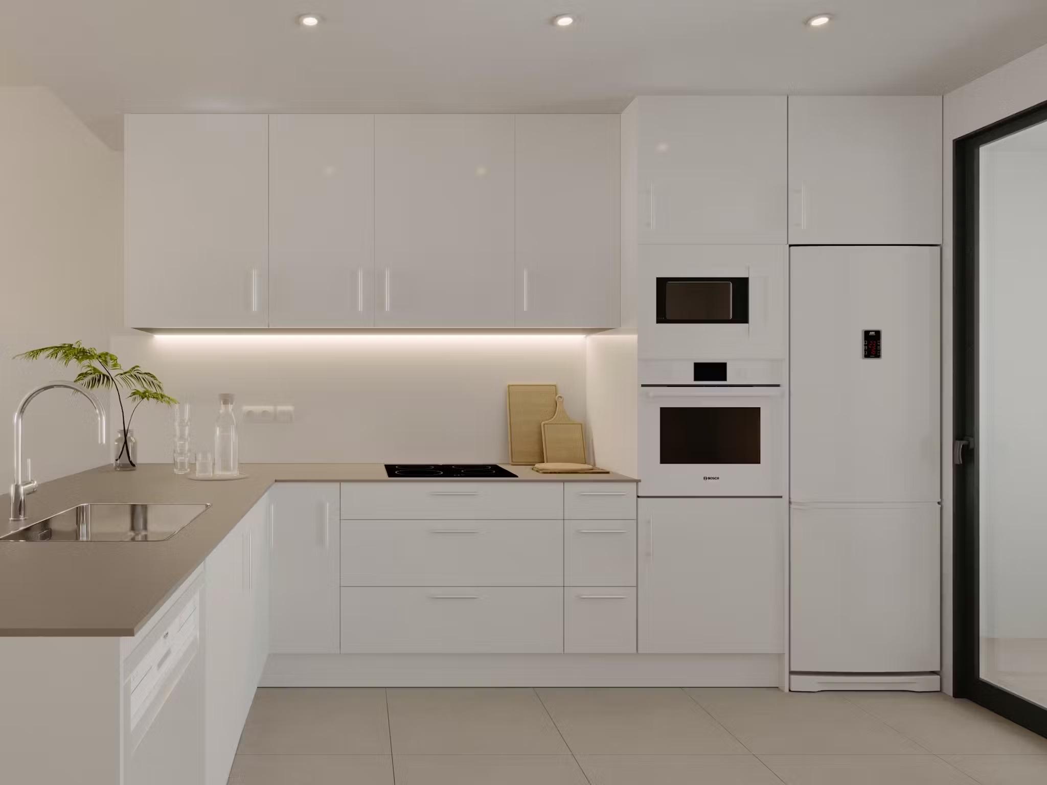 Fitted kitchen in new-build penthouse, La Nucia Pueblo, La Nucía