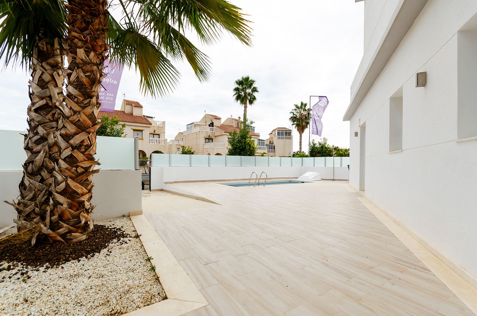 Outdoor terrace of 3-bedroom new-build villa, El Limonar, Torrevieja