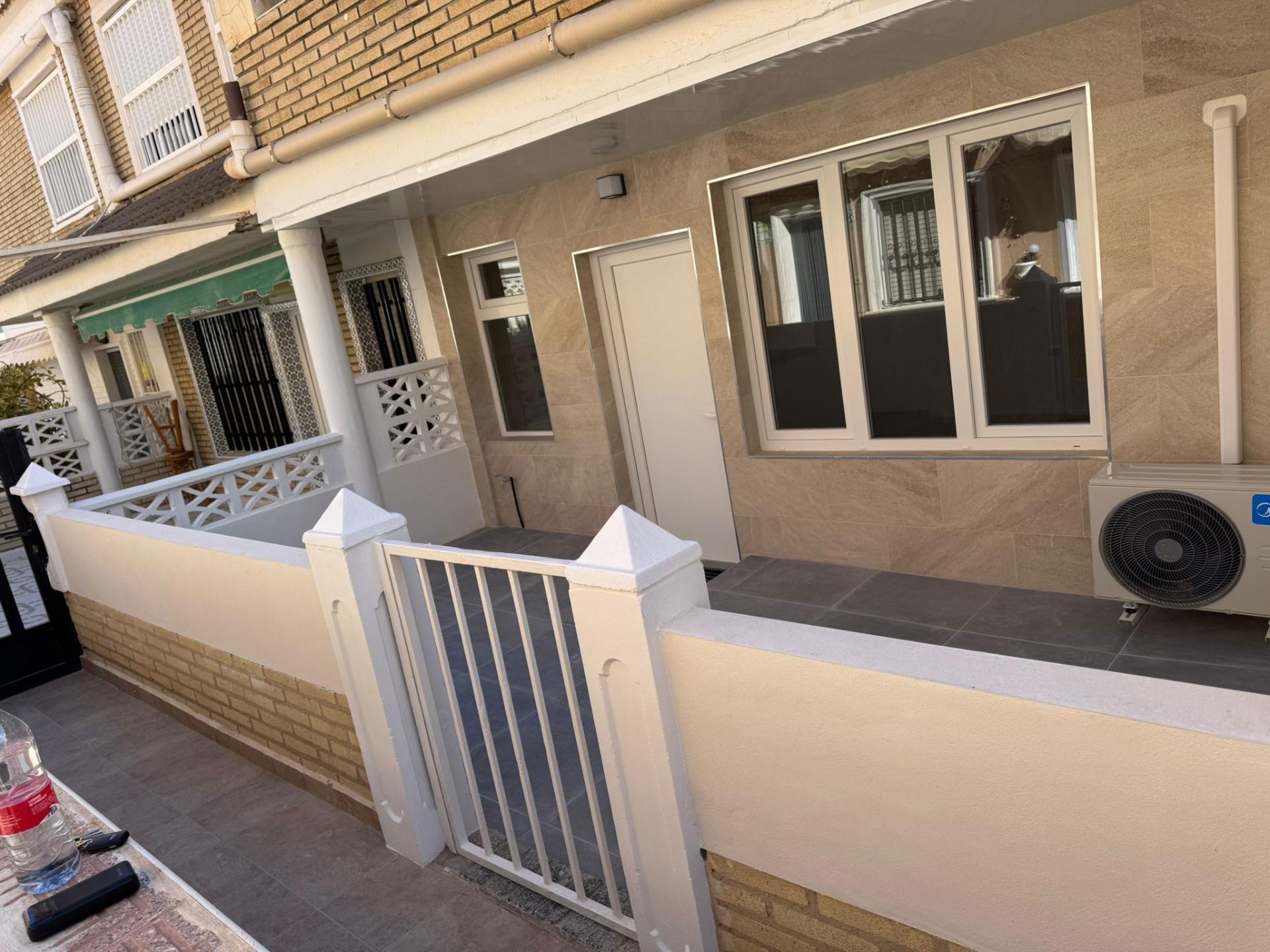 Facade detail of villa exterior, La Mata Pueblo, Torrevieja