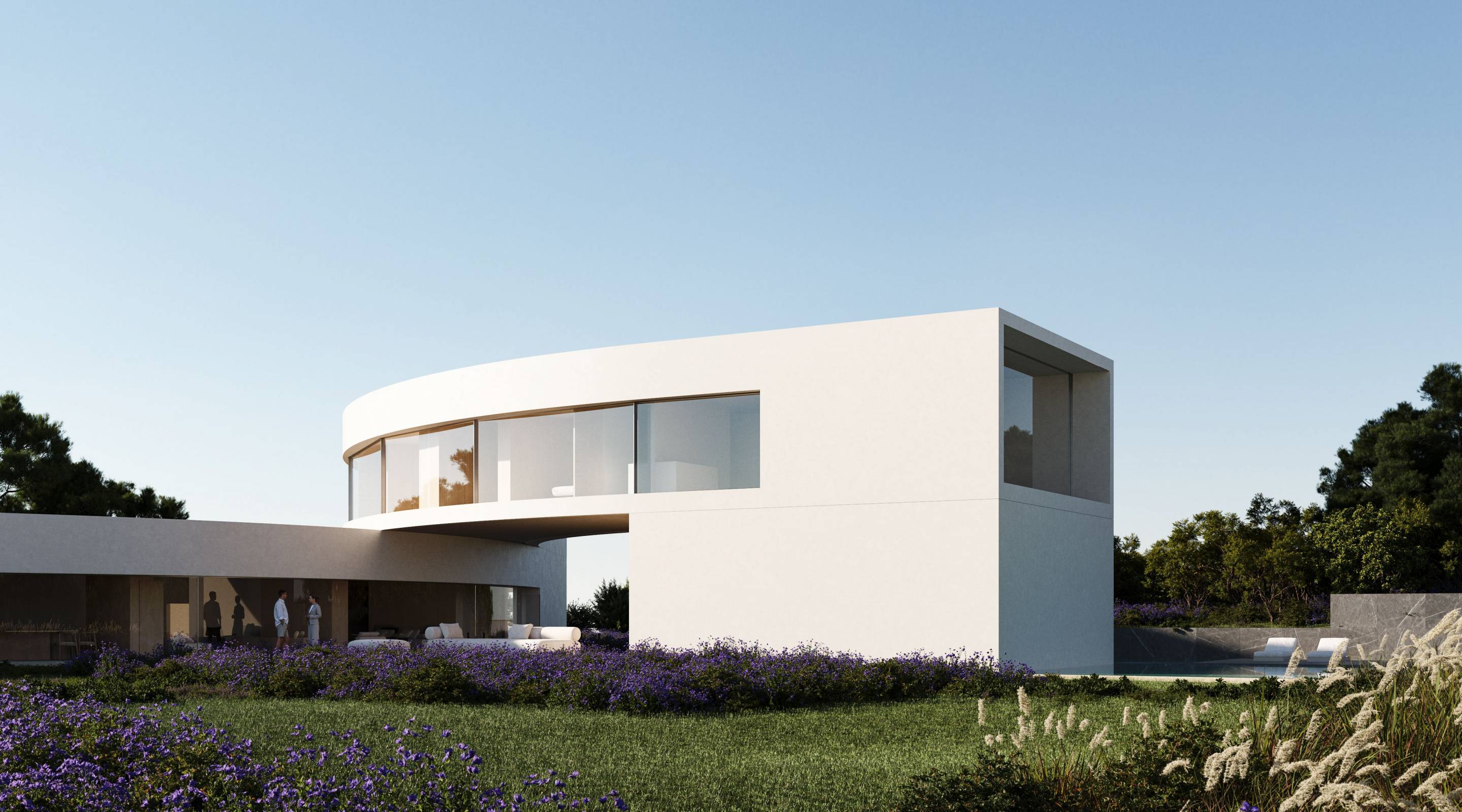 Ground-floor reception room in seven-bedroom new-build villa, Sotogrande Alto