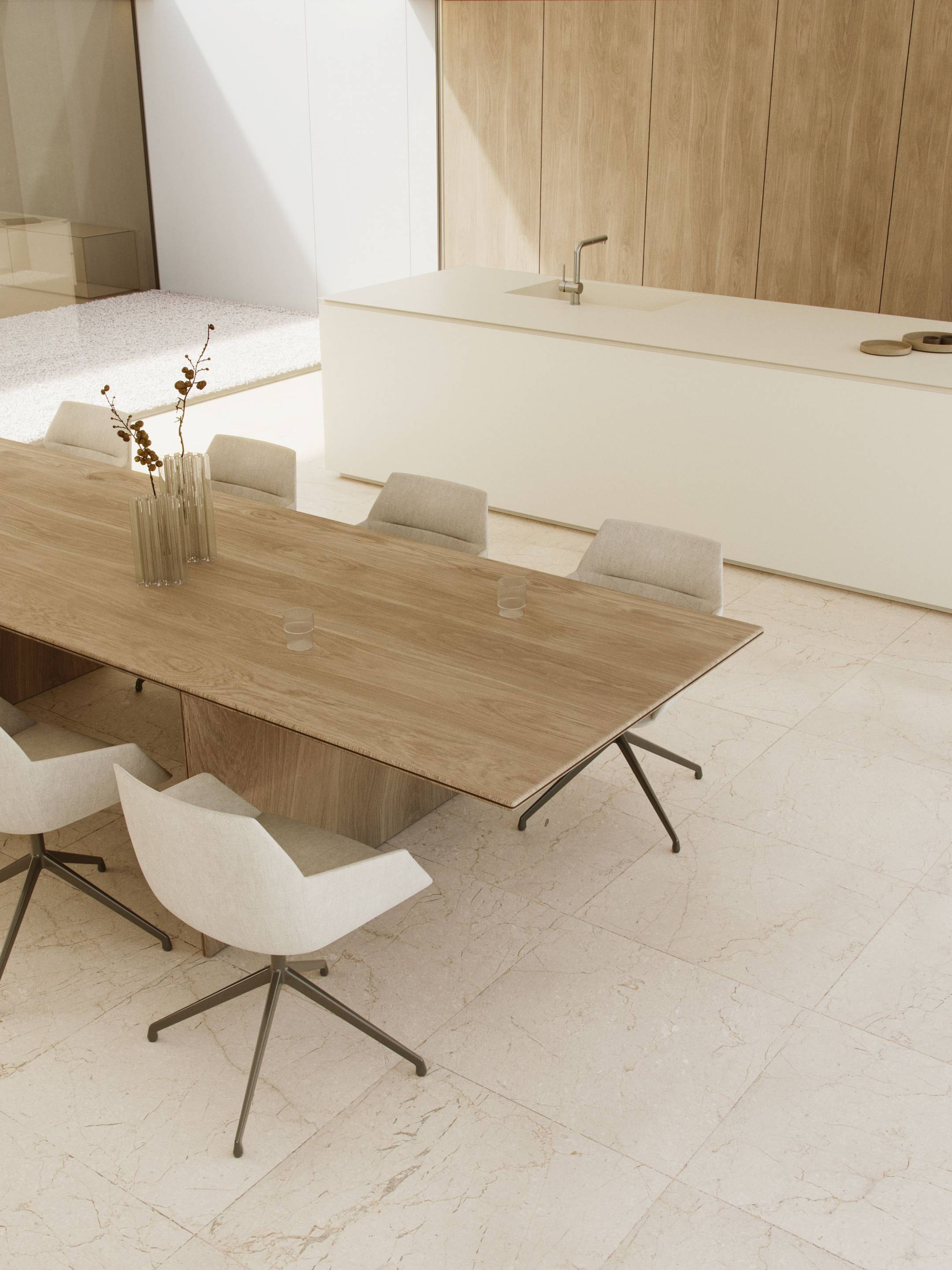 Open-plan kitchen and dining area in new-build villa, Sotogrande Alto, Sotogrande