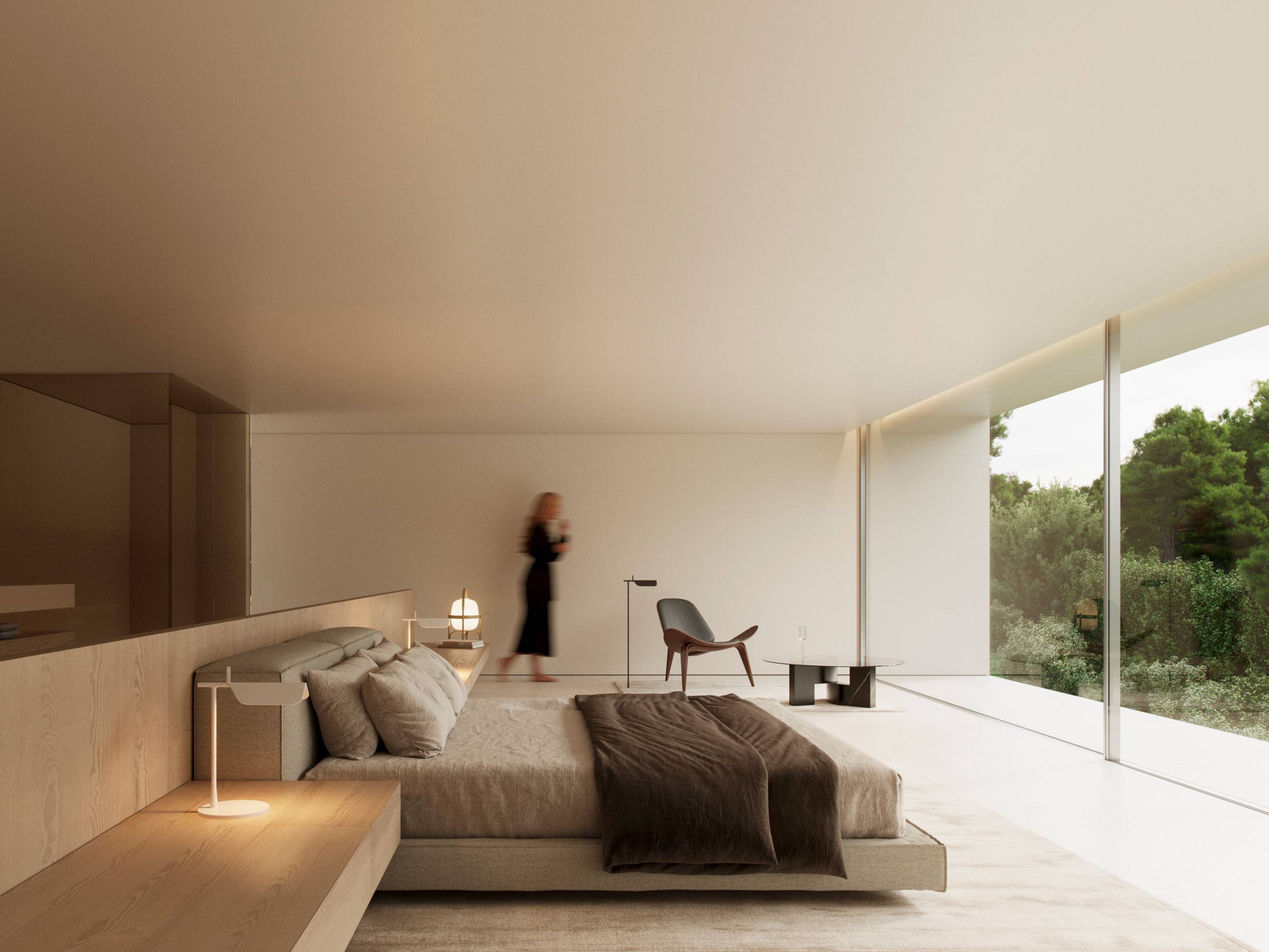 Internal hallway and staircase in seven-bedroom new-build villa, Sotogrande Alto