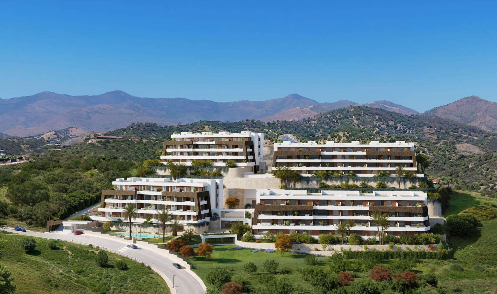 Master bedroom in 5-bedroom new-build apartment, El Velerín, Estepona