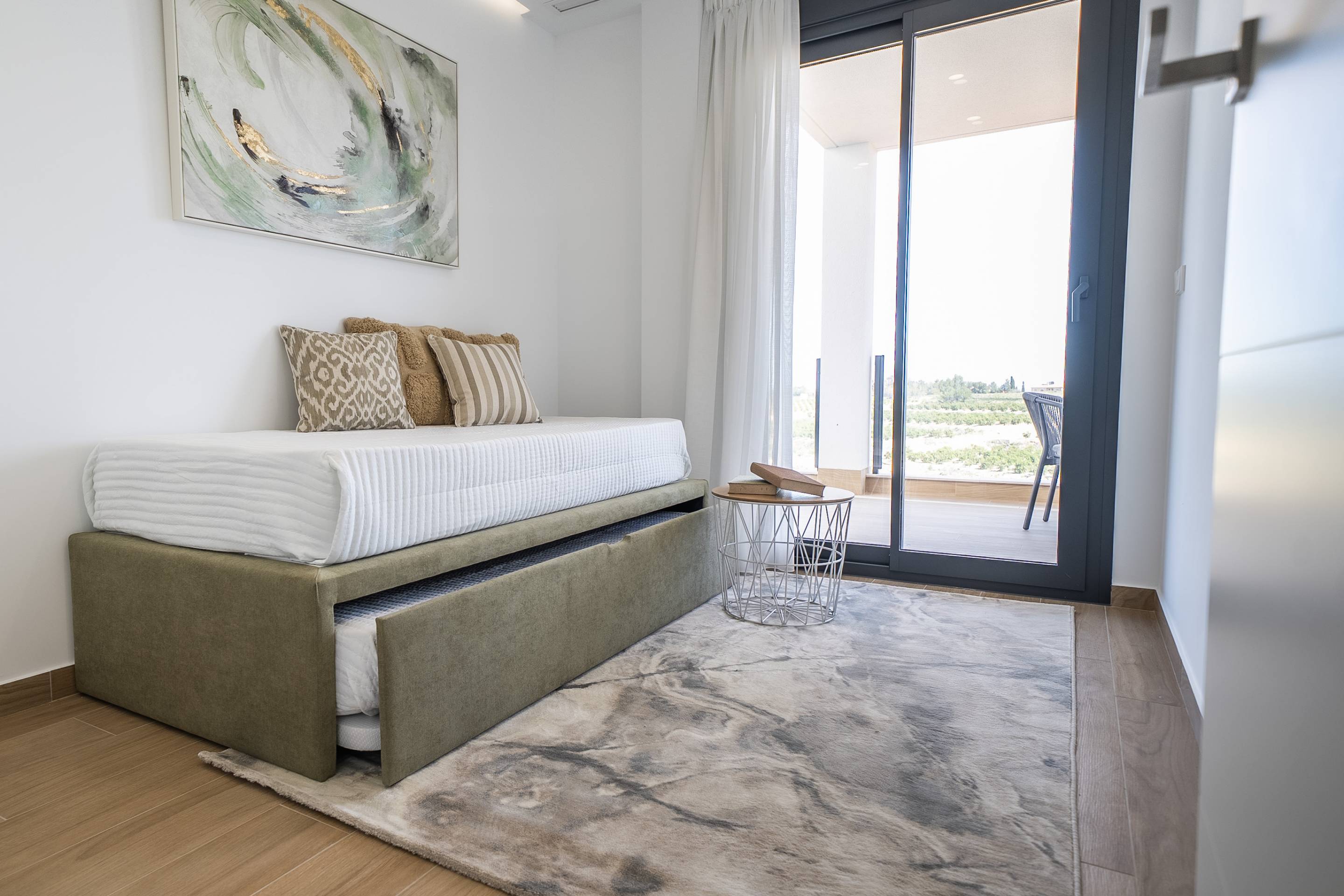Ground-floor hallway and interior layout in new-build townhouse, Algorfa