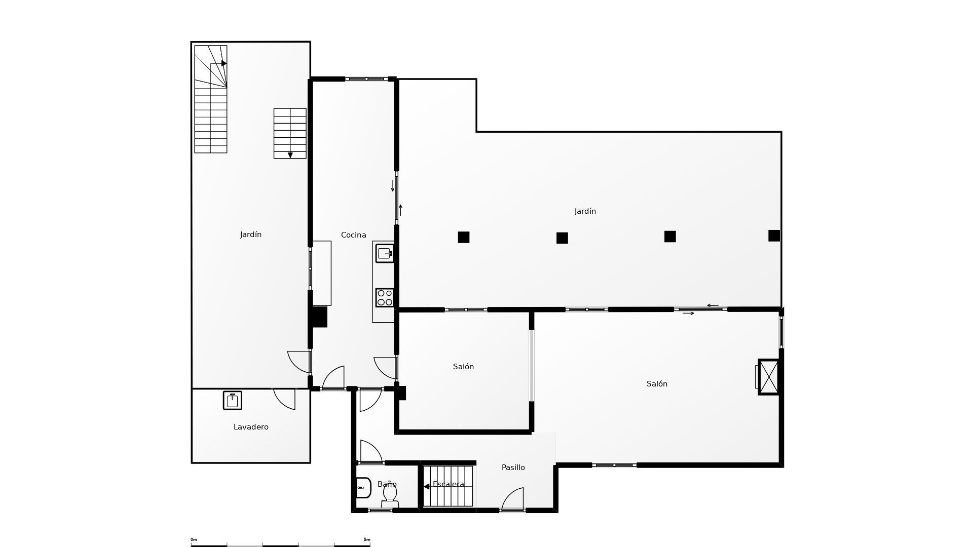 Ground floor plan of 4-bedroom villa, La Mata, Torrevieja