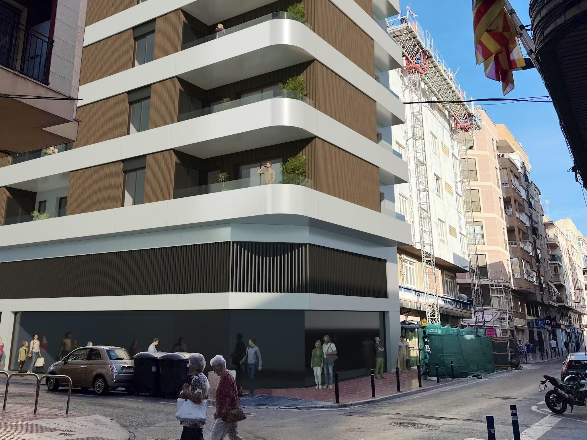 Living room with terrace access in 2-bedroom apartment, Playa Levante, Santa Pola