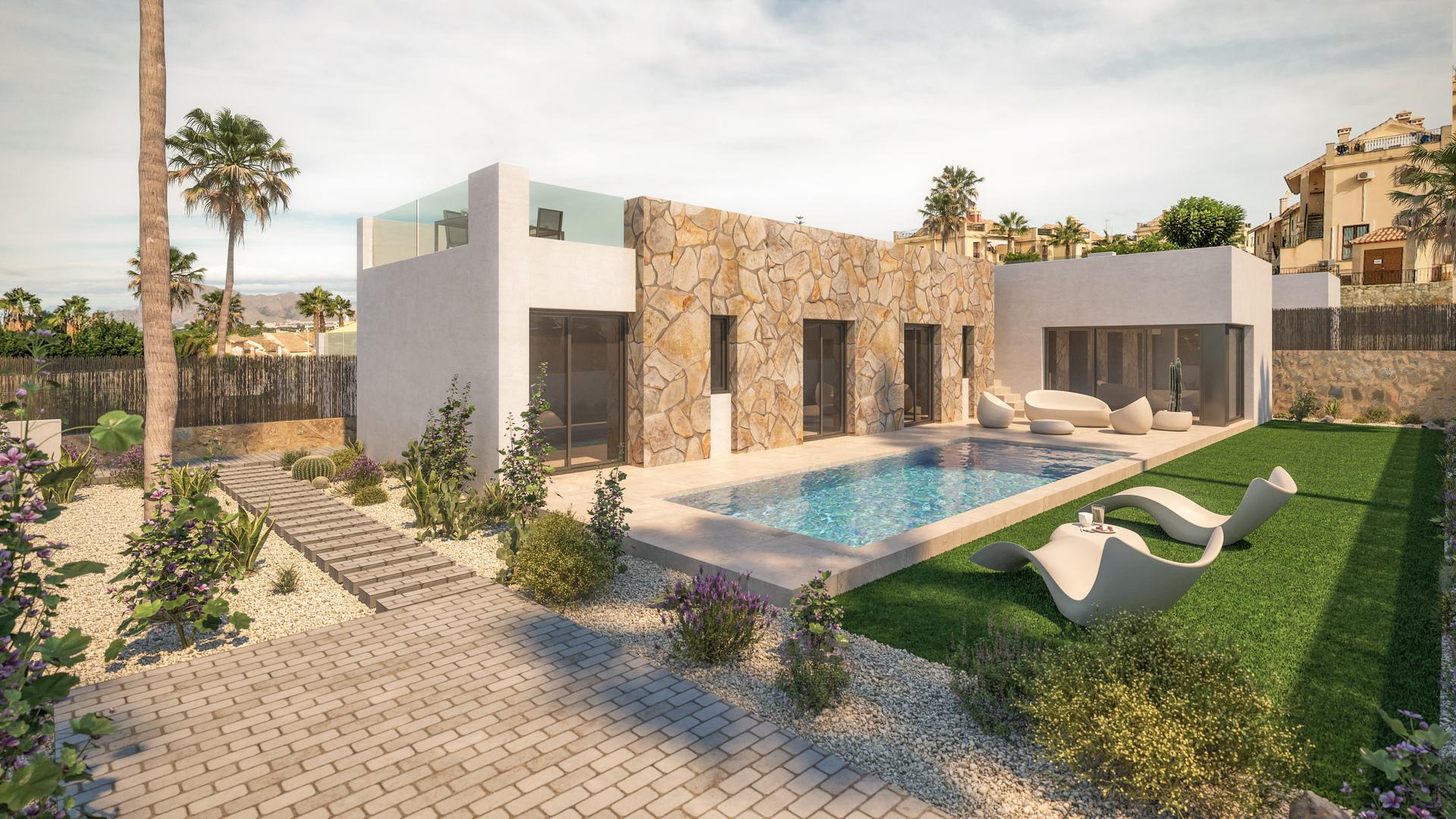 Second bedroom in 3-bedroom new-build villa, Algorfa