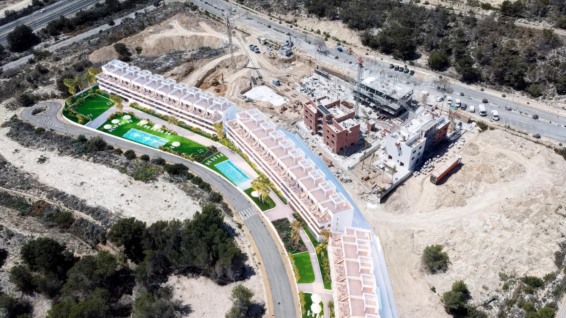 Street-level view of Seascape Resort complex, Finestrat