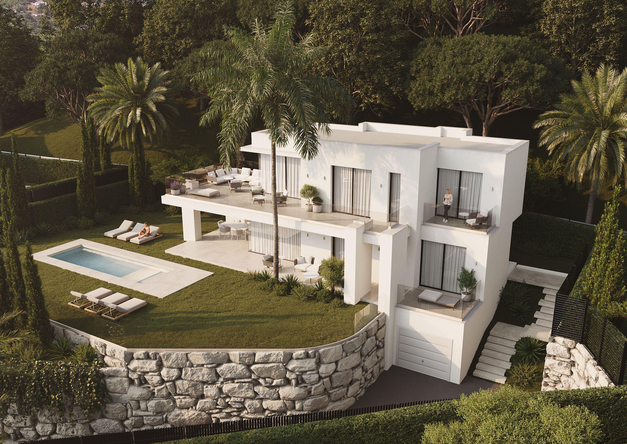 Dining area adjacent to kitchen in new-build villa, Mijas Pueblo