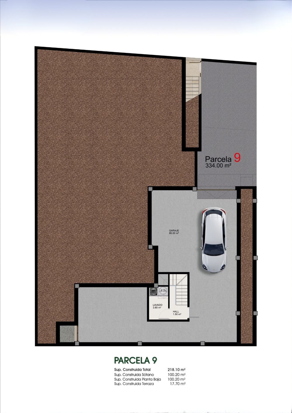Ground-floor layout plan of new-build villa with 218m2 build area, Benijofar