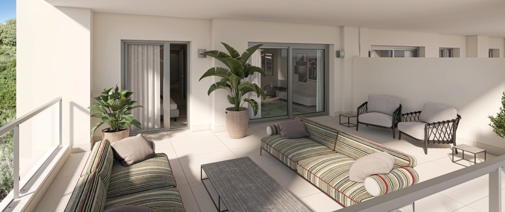 Street-level view of new-build residential development, Bahia de las Rocas